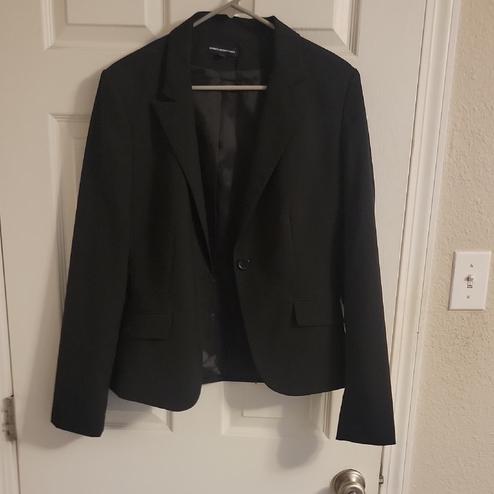 Express Black Women's One Button BLAZER